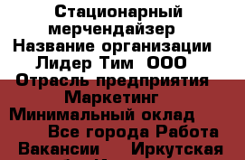 Стационарный мерчендайзер › Название организации ­ Лидер Тим, ООО › Отрасль предприятия ­ Маркетинг › Минимальный оклад ­ 24 800 - Все города Работа » Вакансии   . Иркутская обл.,Иркутск г.